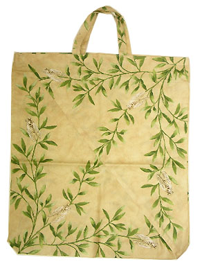 Provence fabric Green bag - Eco bag (cicada. beige)